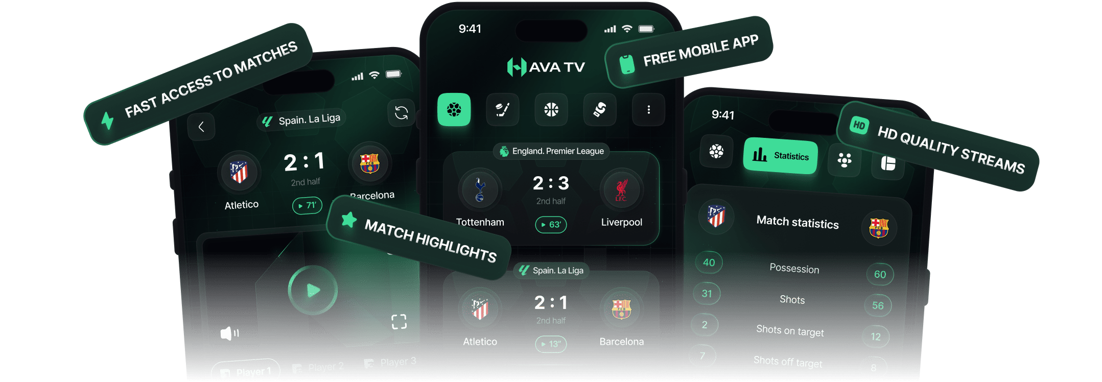 Aplicação HAVA TV em dispositivos móveis